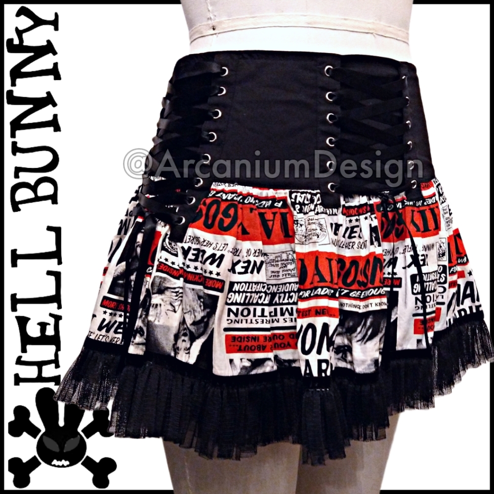 Hell bunny punk comic tabloid newsprint mall goth dark Academia Gothic mini gift